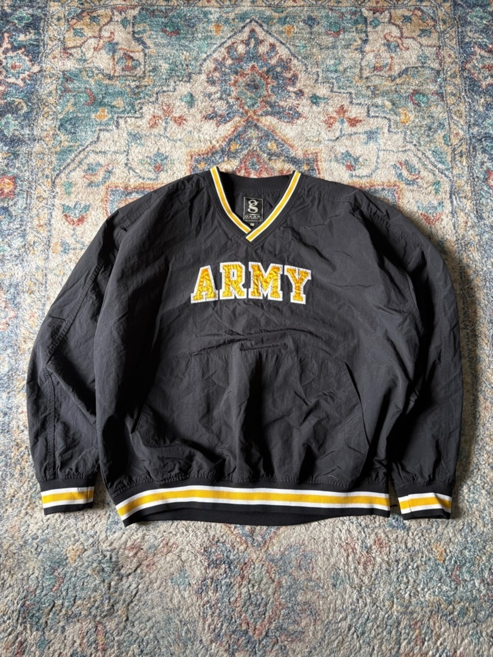 Vintage NCAA Army Spellout Pullover Light Jacket Size XL